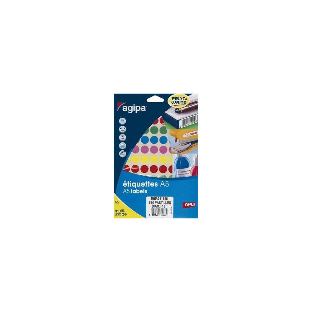 Pastilles signalisation - 15mm - Sachet de 140 - COULEURS ASS - Z