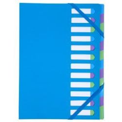 Trieur PVC Gamme Campus Neon Elastiques 12 compart. - Z