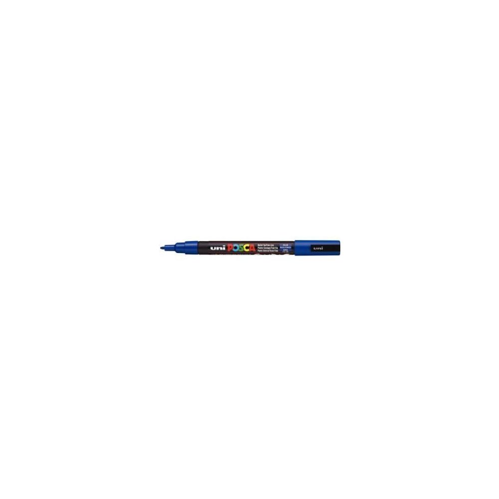 Marqueur gouache POSCA - Ogive fine 0.9 à 1.5 mm PC-3M BLEU FONCE - Z