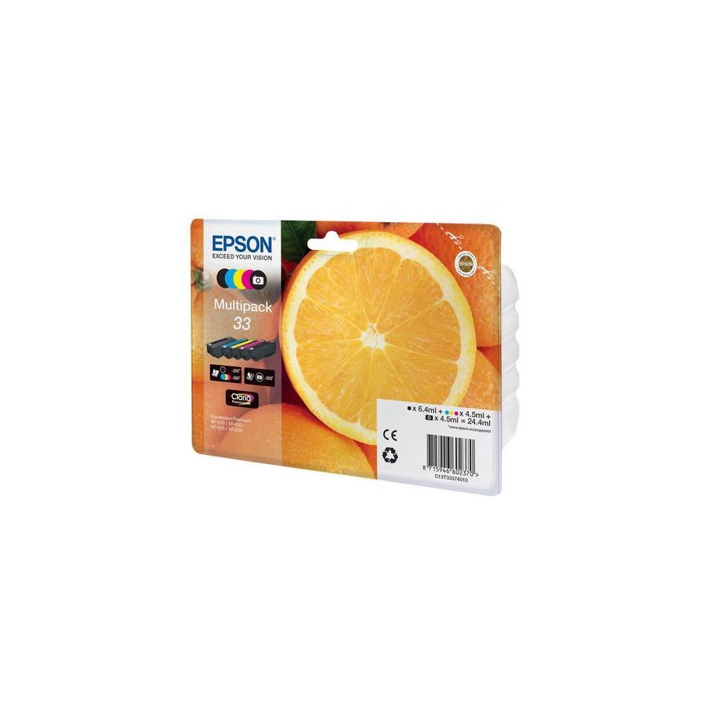 Cart EPSON - N°33 - T3337 - Orange - 2xNoir + couleurs // Cart EPSON - N°33 - T3337 - Orange - 2xNoir + couleurs //