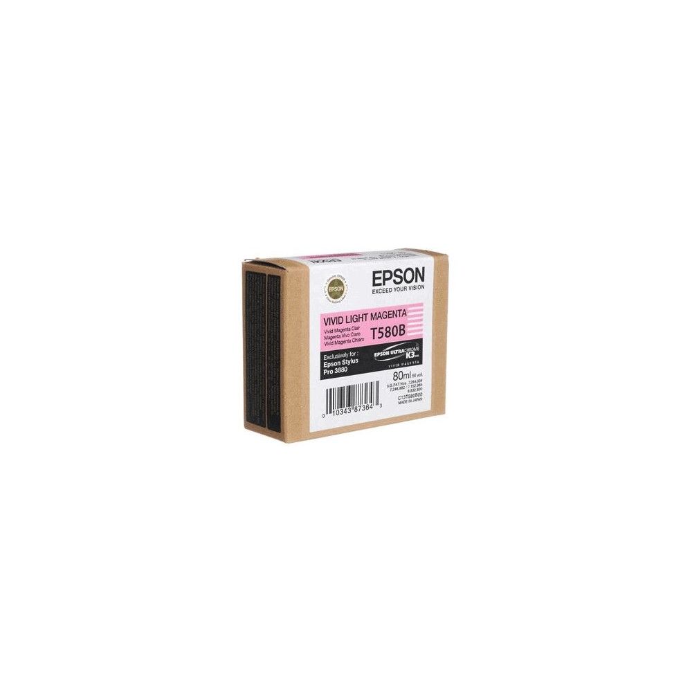 Cart EPSON - T580B - Magenta Clair - C13T580B00 - SP3880 ** Cart EPSON - T580B - Magenta Clair - C13T580B00 - SP3880 **