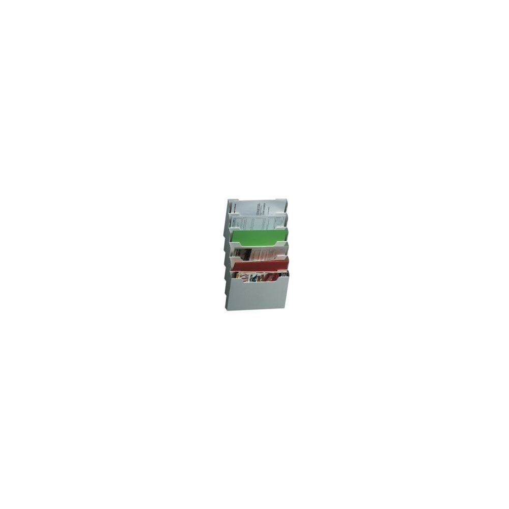 Corbeille a courrier murale 6 cases MULTIFORM 32.5x13x53cm - GRIS // Corbeille a courrier murale 6 cases MULTIFORM 32.5x13x53cm - GRIS //