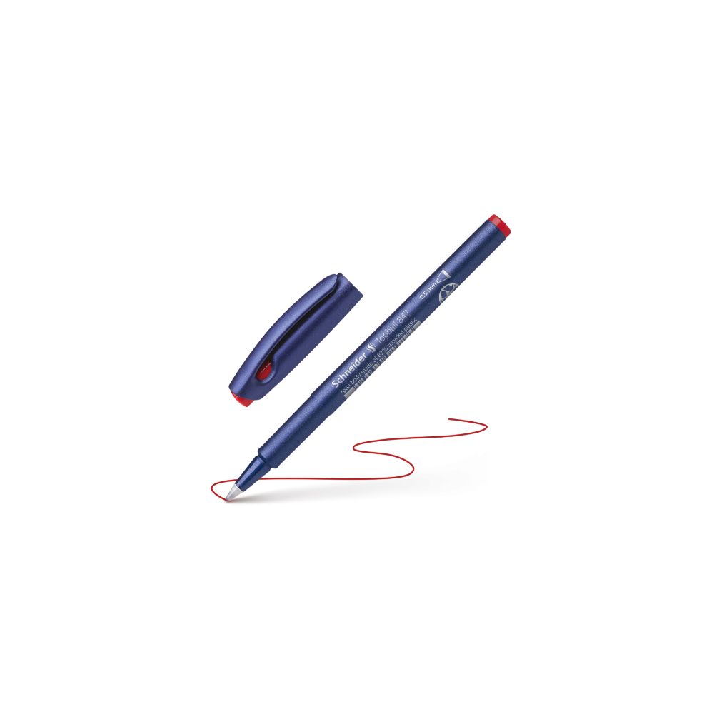 Roller SCHNEIDER Topball 847 - pointe 0,5mm - ROUGE // Roller SCHNEIDER Topball 847 - pointe 0,5mm - ROUGE //