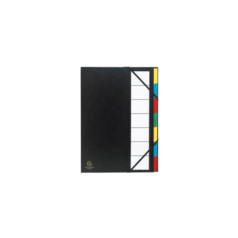 Trieur Couverture rigide 24 x 32cm Elastiques - 7 compart. NOIR- Z Trieur Couverture rigide 24 x 32cm Elastiques - 7 compart. NOIR- Z