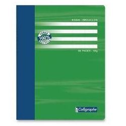 Cahier 17x22cm Séyès 96 p Piqûre 56g BROUILLON  
