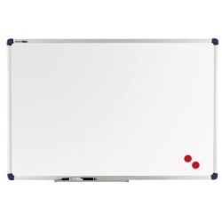 Tableau blanc 90 x 120 cm laqué magnétique - Cadre alu + auget //