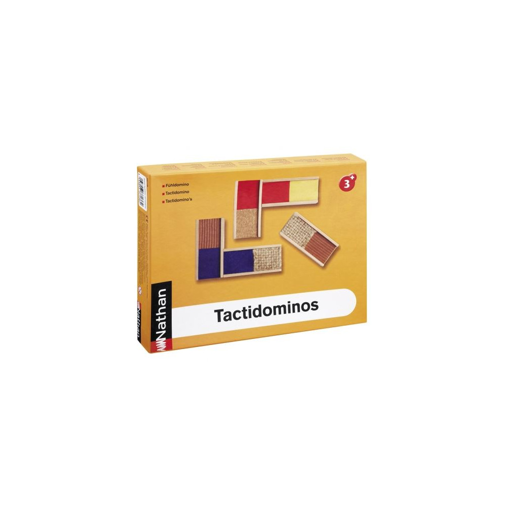 TACTIDOMINOS - En bois pour apprendre textures - NATHAN TACTIDOMINOS - En bois pour apprendre textures - NATHAN