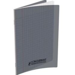 Cahier 17x22cm Séyès 96 p Piqûre 90g Polypro GRIS   **