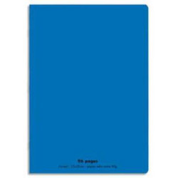 Cahier 24x32cm 5 x 5 96 p Piqûre 90g Polypro BLEU MIMESYS  - Z