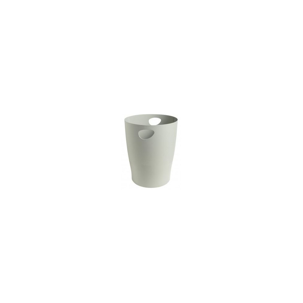 Corbeille papier en plastique plein MULTIFORM 15 L - GRIS