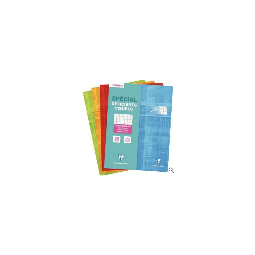 Cahier 24x32  2.5mm agrandi Séyès 96 p Piqûre 90g **