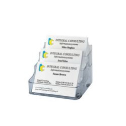 Porte cartes de visite de bureau - 3 compartiments de 70 cartes - Z
