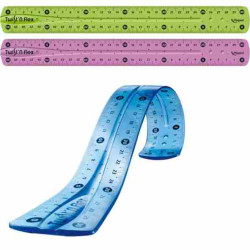 Regle flexible en plastique 15cm MAPED - Incassable Coul. assort