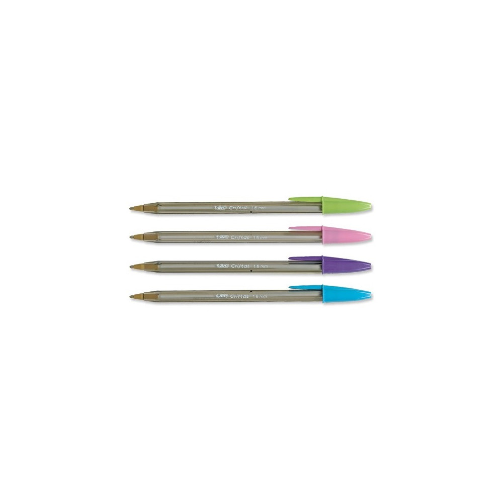 Stylo Bille BIC CRISTAL FUN - 1.6 mm - COUL. ASS. unité  - Z