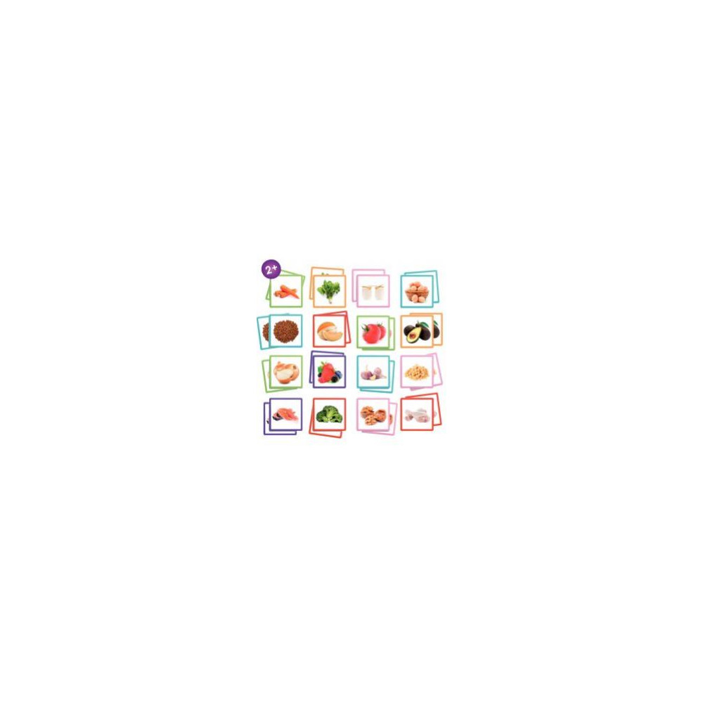 Maxi-mémo des aliments - 34 grandes cartes - 9 x 9cm - Dès 2 ans Maxi-mémo des aliments - 34 grandes cartes - 9 x 9cm - Dès 2 ans