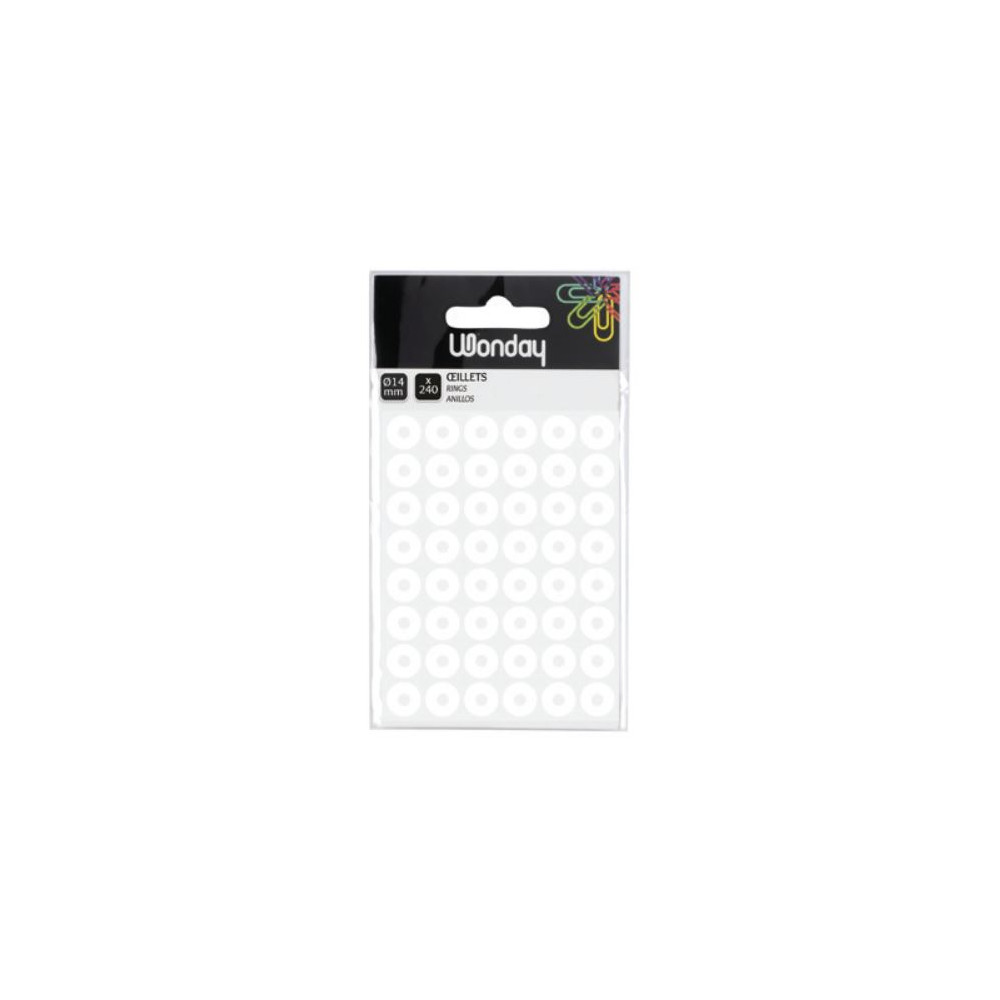 Oeillets autocollants - Diam 13mm (Pochette de 6 x 40) - Z