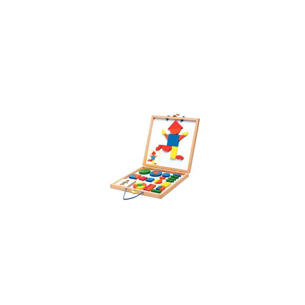 Géoforme magnétique - 42 pièces - Malette en bois Géoforme magnétique - 42 pièces - Malette en bois