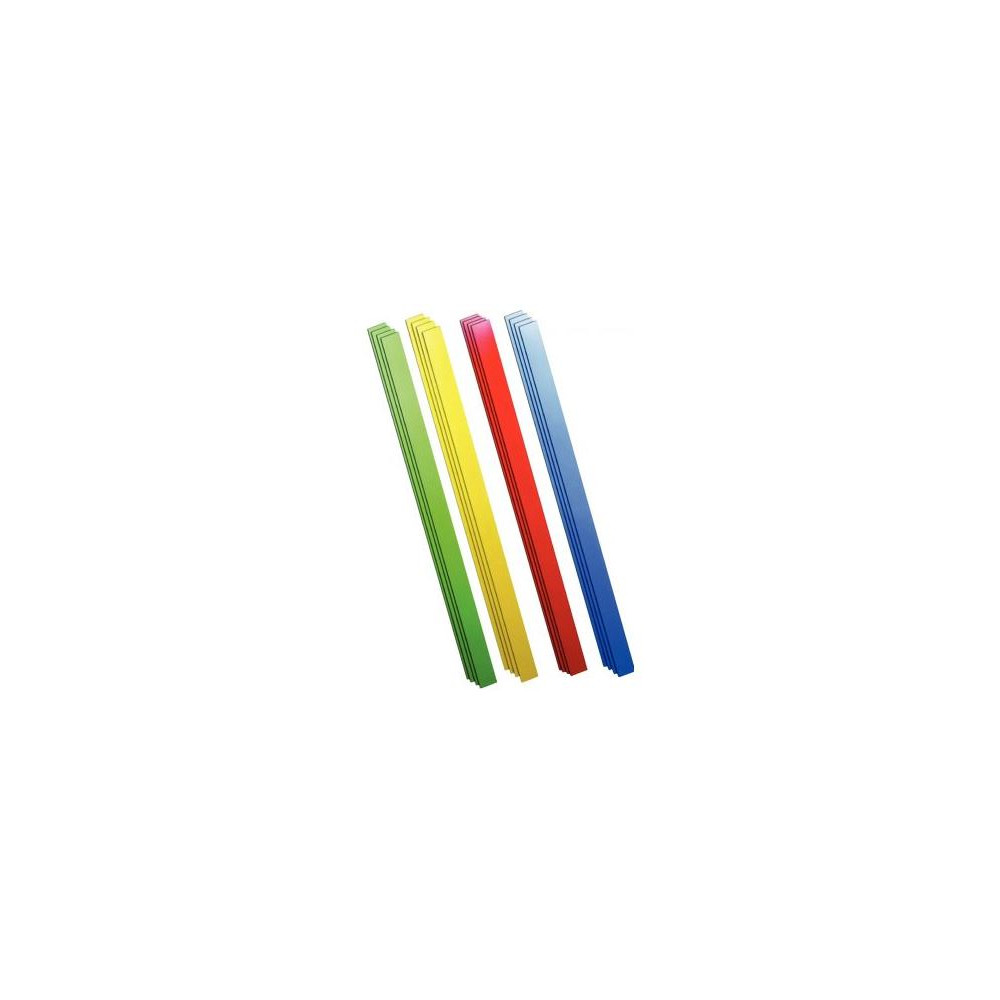 Bandes de marquage en plastique souple - 100 x 5 cm - 4 coul (Par 16) Bandes de marquage en plastique souple - 100 x 5 cm - 4 coul (Par 16)