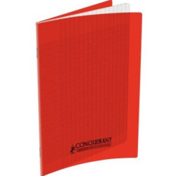Cahier 17x22cm Séyès 32 p Piqûre 90g Polypro ROUGE CLAIREFONTAINE
