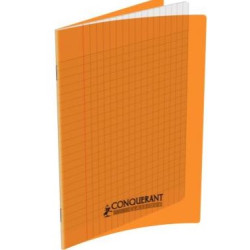 Cahier 17x22cm Séyès 32 p Piqûre 90g Polypro ORANGE CLAIREFONTAINE
