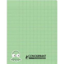 Cahier 17x22cm Séyès 3mm Maternelle 32 p 90g Polypro VERT CLAIREF.