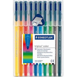 Feutre Couleur STAEDTLER Triplus - 1mm - Etui 10 COUL.- 323SB10