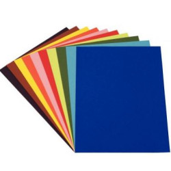 Feuille dessin 50x65cm 160g -  COUL. VIVES ASSORT.  (24 feuilles)