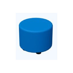 Pouf Rond en cuir L60 x H43cm - VERT POMME - Taille adulte