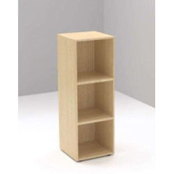 Meuble colonne ouvert L.45 H.130 Chêne fil - 3 cases