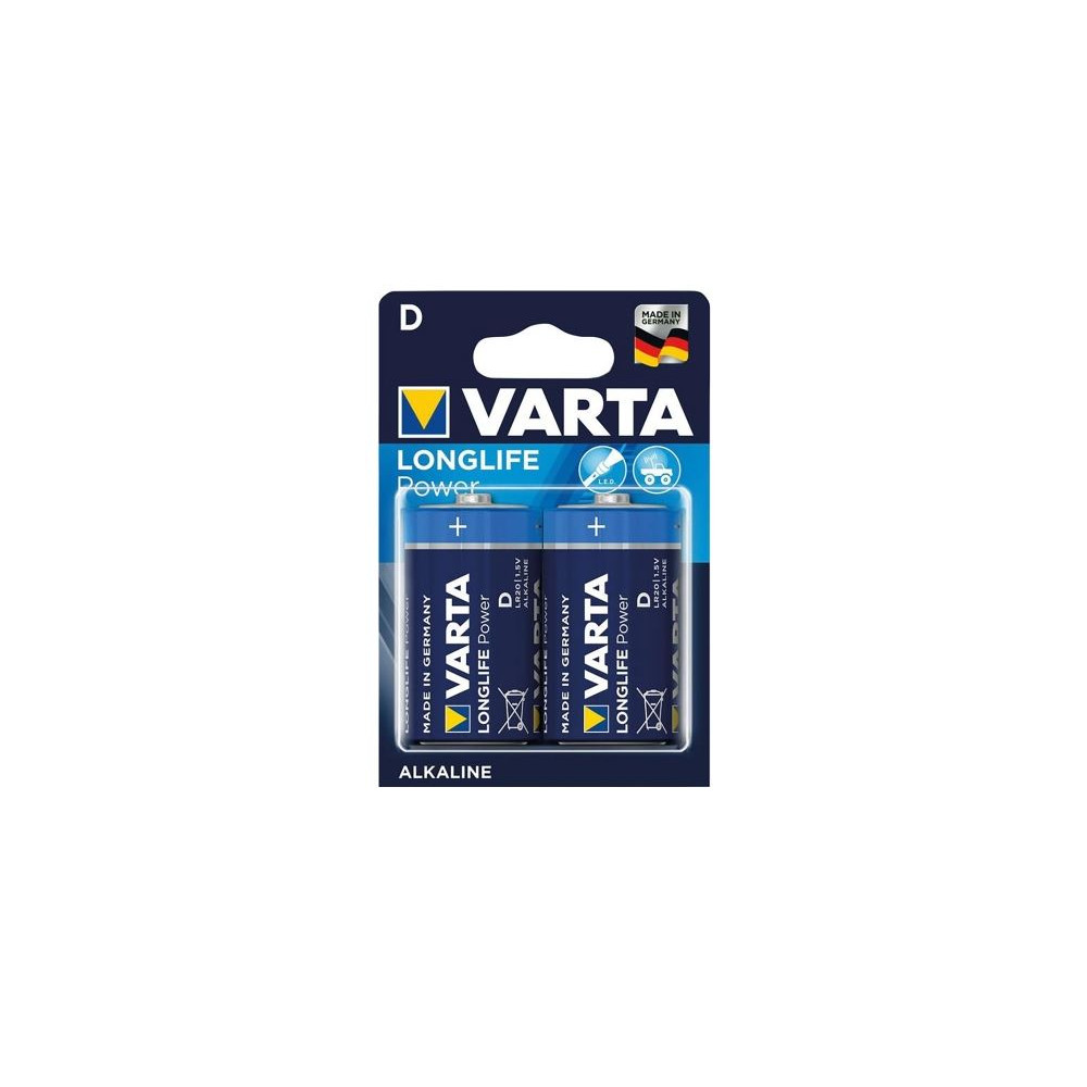 Pile LR20 VARTA Alcaline Longlife Power D (par 2)