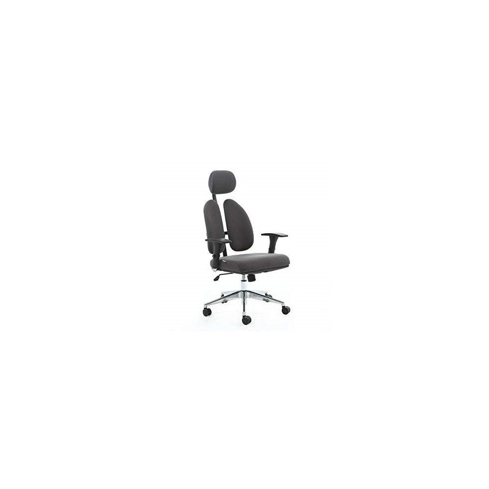 Fauteuil SY15 - Sytème de double dossier - Accoudoirs - Noir