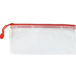 Pochette fourre tout - PVC transparent armé à zip - Chéquier