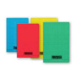 Carnet 9x14cm 5 x 5 96 p Piqûre 90g POLYPRO - COUL.  ASS. //