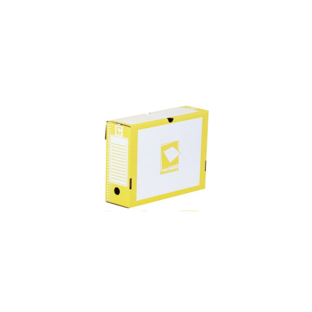 Boite archive Kraft -33 x 25 - Dos : 10cm -Blanc/JAUNE -A l'unité - Z