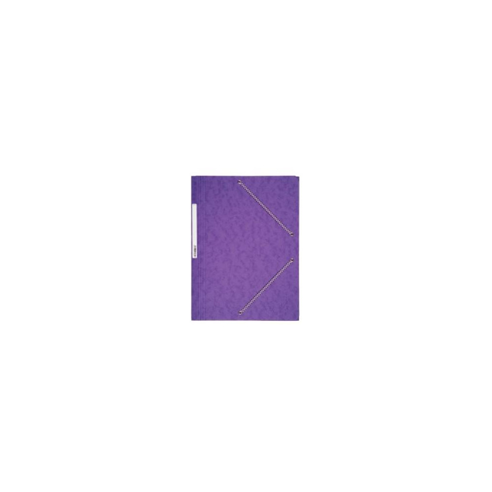 Chemise Elastiques 3 rabats A4 Carte lustrée VIOLET //
