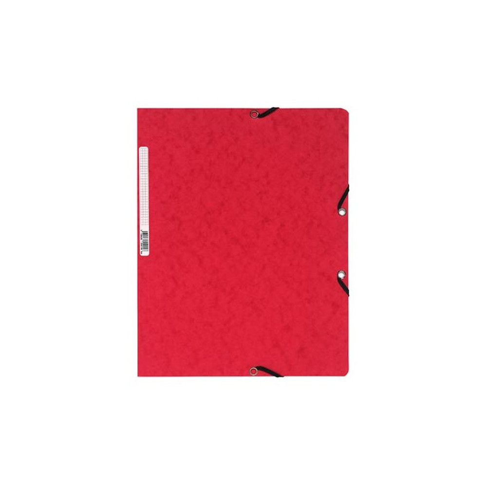 Chemise Elast. ss rabats A4 EXACOMPTA Carte lustrée - 355g ROUGE //