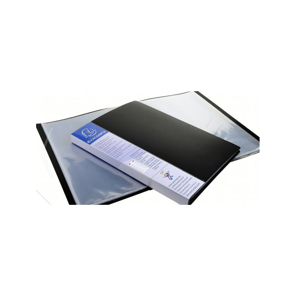 Protege Document PVC Rigide - Format A4 - 60 vues - NOIR - Z