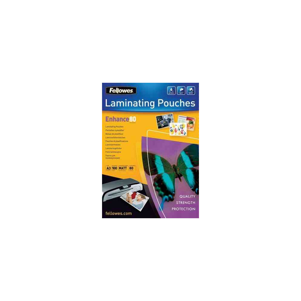 Pochettes à plastifier A3 Mat - 2 x 80µ - Fellowes - par 100 **