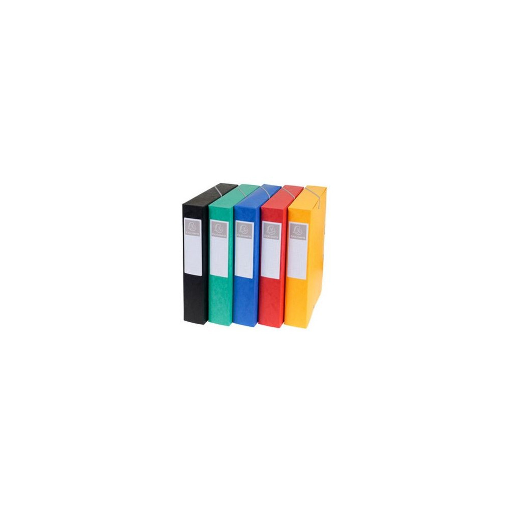 Boite classement Carton - Elast. 24x32cm Dos60mm EXACOMPTA ASSORT //