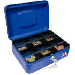 Caissette à Monnaie en tôle - 26 x 19 x H 9cm - 2 clés //