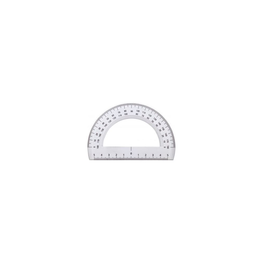 Rapporteur Cristal - 180° - Diamètre de 12cm  //