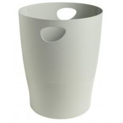 Corbeille papier en plastique plein MULTIFORM 15 L - GRIS