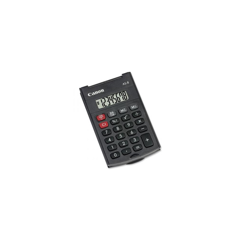 Calculatrice de poche 08 chif. CANON AS-8 - 6 x 9.7cm -Gris foncé 