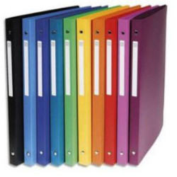 Classeur 4 anneaux A4 - PVC Fin 25x32cm 20mm ASSORT EXACOMPTA 