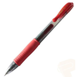 Stylo Gel Retractable PILOT G2 0.7mm - Trait : 0.4mm - ROUGE - Z