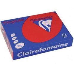Rame A3 -  80g - Rouge Corail CLAIREFONTAINE (500 f) - Z