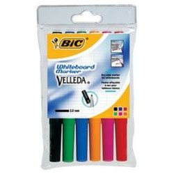 Marqueur effaç. BIC VELLEDA 1741 - Ogive Med. 4.5mm - 6 COULEUR