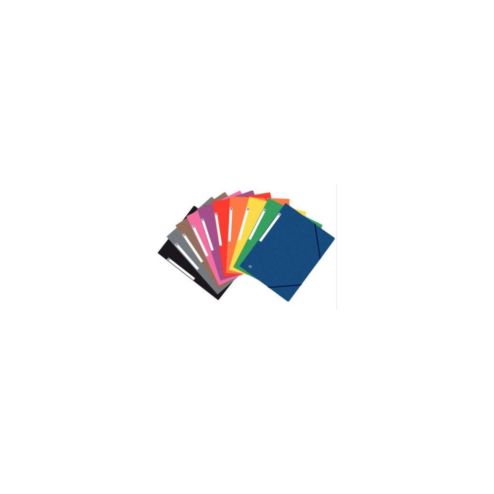 Chemise Elastiques 3 rabats A4 Carte lustrée ELBA C. ASS. Par 10