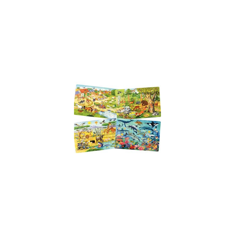 Puzzle de 35 pièces - Thème LES ANIMAUX (Lot de 4) - NSFP