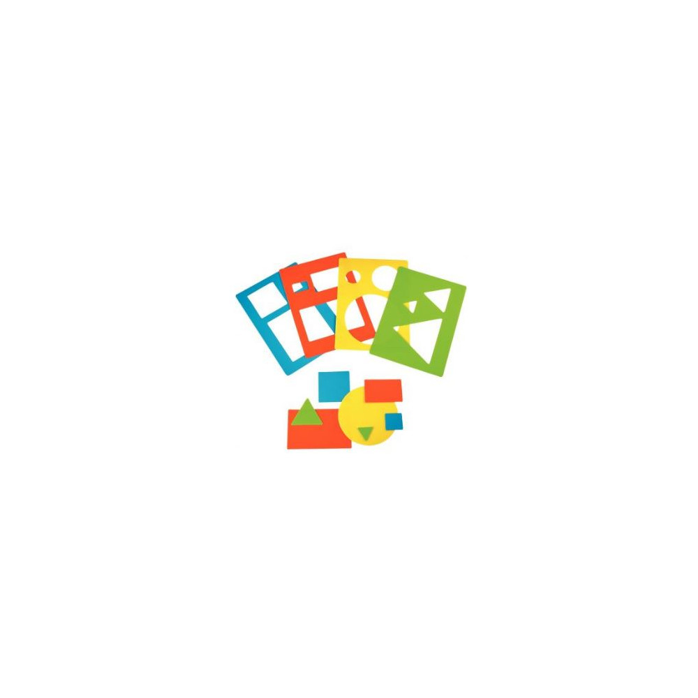 Lot de 4 traceurs formes géométriques - NATHAN